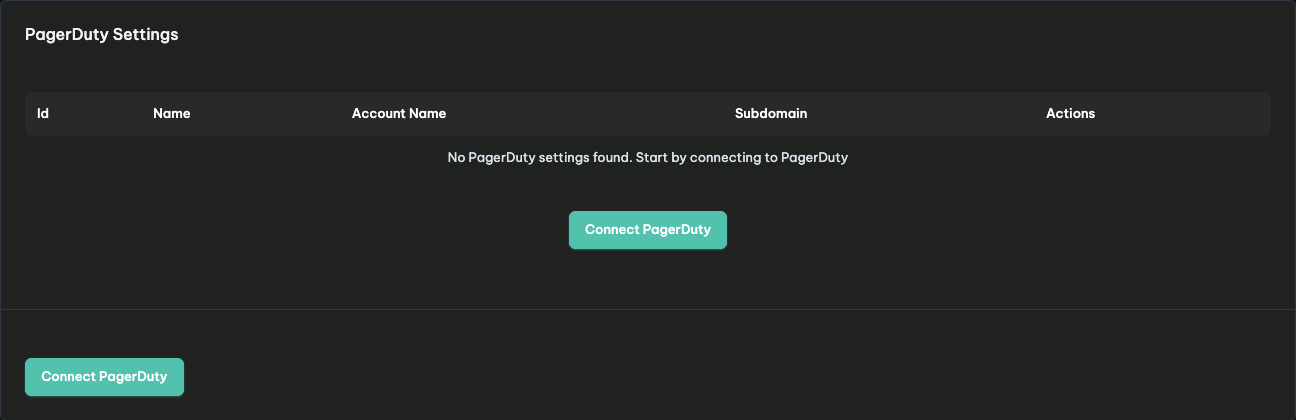 Connect PagerDuty